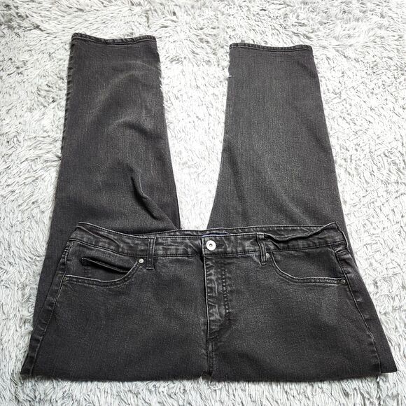Bandolino Mandie Straight Jeans Womens Size 20W Average Plus Black Stretch 42x30 - Picture 3 of 13